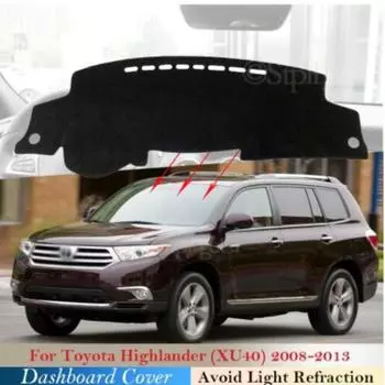 Защитная накладка на приборную панель для Highlander XU40 Kluger 2008 ~ 2013, автомобильные аксессуары, солнцезащитный ковер на приборной панели 2011 2012