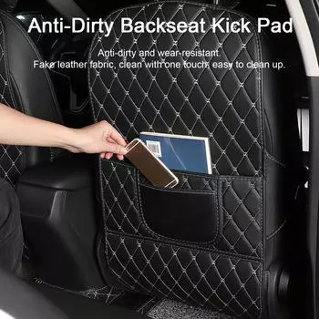 Защитная накладка на спинку сиденья автомобиля из искусственной кожи, внутренние противоударные накладки для детей, детские противоударные коврики, автомобильные аксессуары A