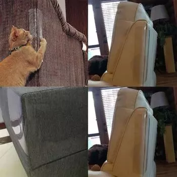 Защитная наклейка для дивана нескольких размеров, ПВХ, лента против царапин для кошек, диван 20cmx30cm