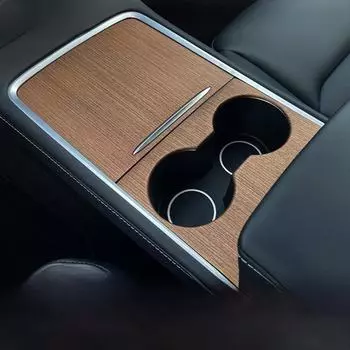 Защитная наклейка на центральный пульт управления Tesla Model 3/Y - внутренняя накладка ABS против царапин ABS-carbon fiber