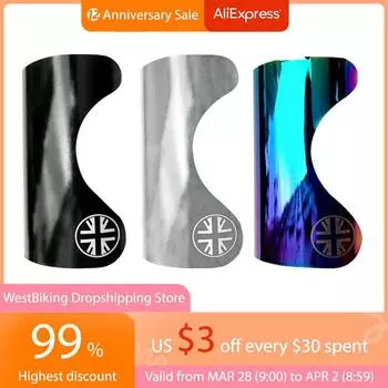 Защитная наклейка на каретку велосипеда для складного велосипеда Brompton, защитная накладка на каретку из углеродного волокна чёрный