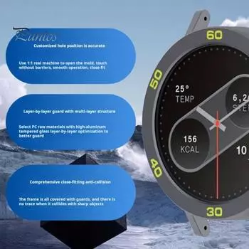 Защитная оболочка для смарт-часов, устойчивая к царапинам, простая установка, сменная защитная рамка для часов CMF Watch 2 зелёный/серый