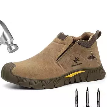 Защитная обувь для электросварки, мужская летняя одежда, защитные противоударные рабочие ботинки с защитой от проколов, обувь D305 36 верблюд