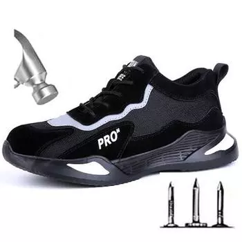 Защитная обувь для труда, противоударные, антипрокольные, стальные, летние, дышащие, защитные ботинки для труда, мужская обувь D163 35