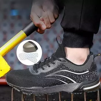 Защитная обувь для труда, противоударные, противопрокольные рабочие ботинки из кевлара со стальным носком, легкие, дышащие, противоскользящие, защитные ботинки 36 розовый