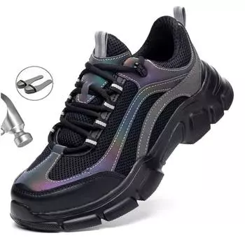 Защитная обувь для женщин со стальным носком, рабочие кроссовки для мужчин, легкие рабочие ботинки, неразрушимая рабочая обувь унисекс для женщин 45