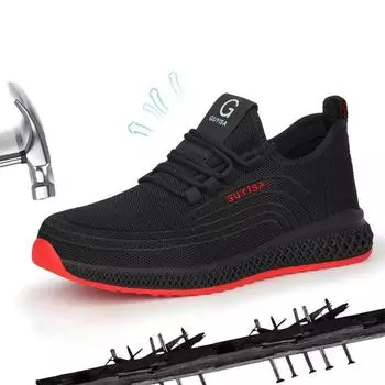 Защитная обувь мужская, устойчивая к ударам и проколам, износостойкая и дышащая защитная обувь европейского стандарта со стальным носком, рабочая защитная обувь 36