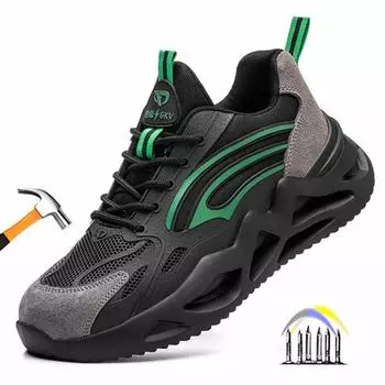 Защитная обувь с пластиковым носком, утепленная обувь, защитная обувь для электриков, кроссовки с защитой от проколов, легкая рабочая обувь 37