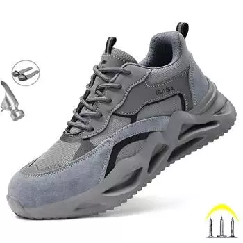 Защитная обувь со стальным носком для мужчин и женщин, легкие рабочие кроссовки, устойчивая к проколам рабочая обувь, защитные рабочие ботинки унисекс 37