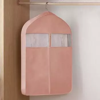 Защитная одежда для одежды, подвесная пылезащитная нетканая ткань, высококачественная влагостойкая сумка для одежды со складками для дома S серый
