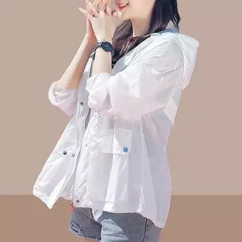 Защитная одежда от солнца, женское летнее тонкое пальто, дышащая рубашка с защитой от ультрафиолета, ветровка с капюшоном, женская куртка XXXXL белый