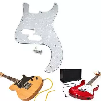 Защитная пластина для бас-гитары Precision Bass Pickguard с 11 отверстиями, защитная пластина для электрической бас-гитары, защитная пластина для бас-гитары Precision Bass Pickguard с 4 струнами для стандартной бас-гитары Precision Bass зелёный