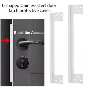 Защитная пластина дверной защелки, нержавеющая, устойчивая к коррозии, простая установка, универсальная защитная пластина для дверной защелки, защитная пластина 7inch серебряный
