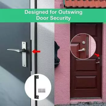 Защитная пластина дверной защелки, нержавеющая, устойчивая к коррозии, простая установка, универсальная защитная пластина для дверной защелки, защитная пластина 7inch серебряный