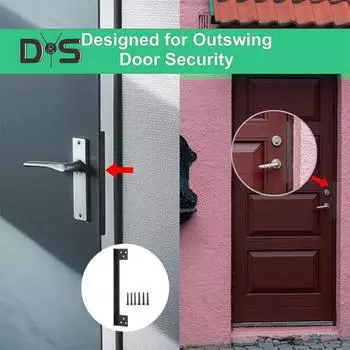 Защитная пластина дверной защелки, нержавеющая, устойчивая к коррозии, простая установка, универсальная защитная пластина для дверной защелки, защитная пластина 7inch серебряный