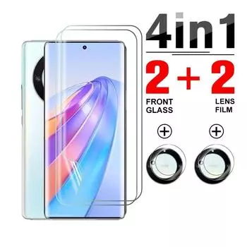 Защитная пленка 4 в 1 HD для Honor X9a X40, защитное стекло для объектива камеры honar Magic5 Lite X 9a X 40, гидрогелевая пленка 6,67 дюйма iphone 11 чистый