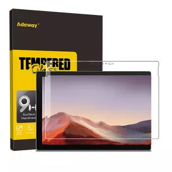 Защитная пленка Adeway Microsoft Surface Pro Glass Precision Type High Model 7/7+ 12,3 дюйма [твердость 9H, пропускание, защита от отпечатков пальцев, защита от пузырей]