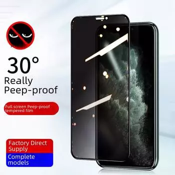 Защитная пленка для экрана Apple iPhone Anti-Peep для моделей 11, 12, 13 Pro Max, 14, 15 и 16 iPhone 13 Mini