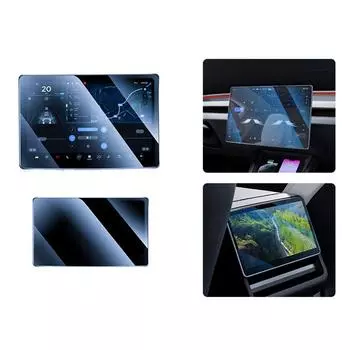 Защитная пленка для экрана центральной консоли, защитная пленка из закаленного стекла автомобиля для навигационного экрана Tesla 2024