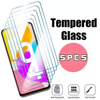 Защитная пленка для экрана для Samsung A73 A53 A32 A33 A22 A52S A13 A14 5G закаленное стекло для Samsung A51 A70 A50 A71 A72 A03 A04 A12 5PCS Tempered Glass