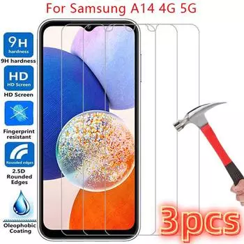 Защитная пленка для экрана для samsung galaxy a14 4g 5g защитное закаленное стекло на galaxya14 a 14 14a пленка для телефона 9h galxy galax a14glass Galaxy A14 4g 5g чистый