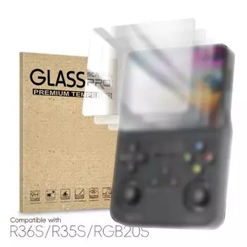 Защитная пленка для экрана игровой консоли R36S, закаленная защитная пленка с высоким разрешением, устойчивая к царапинам и пыли, аксессуары для игровой консоли A1