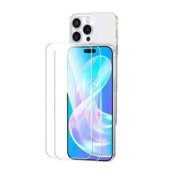 Защитная пленка для экрана iPhone 16 Pro Max (6,9 дюйма), [Высокая устойчивость к падениям 9H], не оставляет отпечатков пальцев, без пузырьков, прозрачный HD