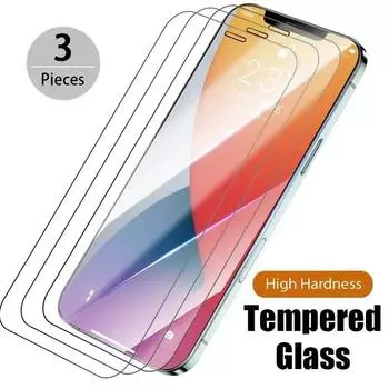 Защитная пленка для экрана из 3 предметов для iPhone 15 14 13 12 11 Pro XR X XS Max закаленное стекло для iPhone 15 14 Pro Max 5 6 7 8 Plus SE 2022 2020 iphone 11 чистый