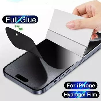 Для iPhone 16 15 14 13 12 Mini 11 Pro Max X XR XS Max 6 6s 7 8 Plus SE 2020 Privacy Screen Protector Soft Hydrogel Film iPhone 13