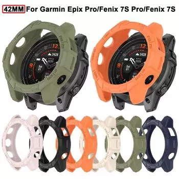 Защитная пленка для экрана из ТПУ Edge Shell для умных часов Garmin Epix Pro 42 мм/Fenix 7S Pro/Fenix 7S