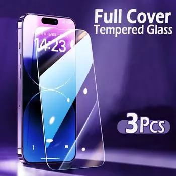 Защитная пленка для экрана из закаленного стекла для iPhone 11 12 13 14 Pro Max Mini 6S 6 7 8 Plus XR XS X аксессуары для стеклянной пленки с полным покрытием iphone 11 чистый