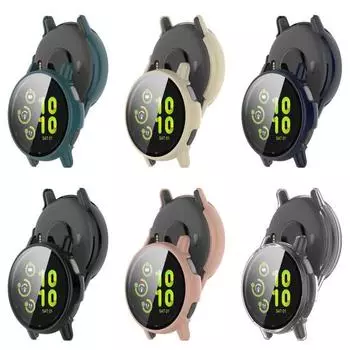 Защитная пленка для экрана из закаленного стекла с точным позиционированием отверстий, высокая твердость, защита от царапин, защитная пленка для часов для GarminActive5 чёрный