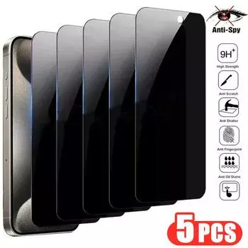 Защитная пленка для экрана конфиденциальности, 5 шт., для iPhone 15, 14, 13, 12, 11 Pro Max Mini Plus, антишпионское защитное стекло для iPhone X XR XS MAX iphone 11 чистый