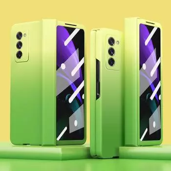 Защитная пленка для экрана с защитой от пыли, чехол для телефона Samsung Galaxy Z Fold 3 5g Fold3 Fold2 Fold 2, гибридная цветная сумка для телефона, принципиально for Galaxy Z Fold 3