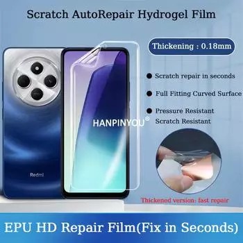 Защитная пленка для экрана Xiaomi Poco C75 Redmi 14C 14R A3 Pro A4, прозрачная, утолщенная, противоударная, гидрогелевая пленка, царапины, автоматический ремонт за считанные секунды Xiaomi Poco C75 5G/4G