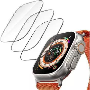 Защитная пленка для Apple Watch 8 Ultra 7 6 5 4 SE 2022 2020 3 Iwatch 38 мм, 42 мм, 41 мм, 45 мм, 40 мм, 44 мм, 49 мм, защитная пленка, аксессуары для защиты экрана, 10 шт. 49MM чистый