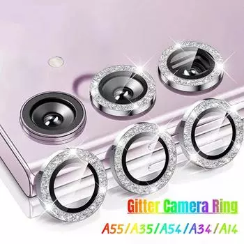 Защитная пленка для камеры Gitter для Samsung Galaxy A55 A35 A54 A34 A14 Sansung A 55 защитная стеклянная металлическая крышка объектива Galaxy A34 чёрный