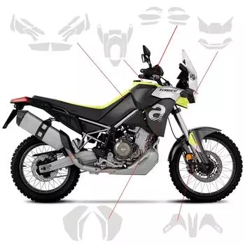 Защитная пленка для краски Tuareg 660 для комплекта защиты от царапин Aprilia Tuareg 660 PPF 2022-2024 гг. прозрачный