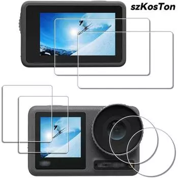 Защитная пленка для объектива DJI Action 4, закаленное стекло с защитой от царапин, защитная пленка для объектива камеры DJI OSMO Action4 Universal
