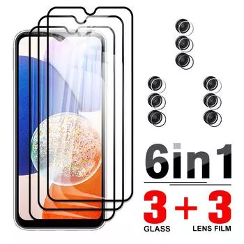 Защитная пленка для экрана из закаленного стекла 3 шт. для Samsung Galaxy A05 A05S A15 A25 A35 A06 A16 A26 A54 5G A14 A24 A34, защитное стекло для телефона Samsung A54 5G серый