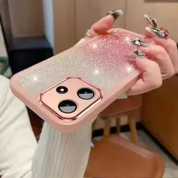 Защитная пленка для объектива камеры Чехол для телефона для Honor 400 Lite Чехол для Honor 400 Pro Power 200 300 GT Pro Блестящий силиконовый прозрачный ТПУ мягкий чехол Honor 200 Pro розовый