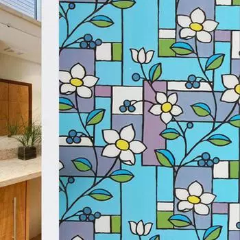 Защитная пленка для окон, съемные виниловые покрытия для окон, дверей, наклейка с защитой от ультрафиолета для домашнего декора 45x200cm