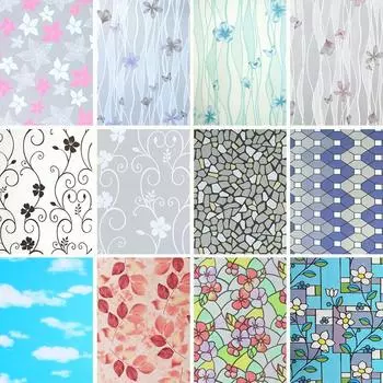 Защитная пленка для окон, съемные виниловые покрытия для окон, дверей, наклейка с защитой от ультрафиолета для домашнего декора 45x200cm