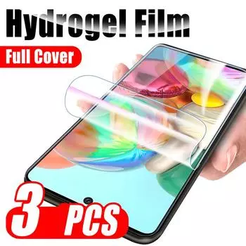 Защитная пленка для переднего экрана для Samsung Galaxy A71 A51 5G UW 4G A21 A11 A31 A21s, гидрогелевая пленка, не стеклянный водный гель A 71 51 31, 3 шт. For Sam A71 5G UW чистый