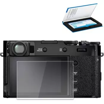 Защитная пленка для ЖК-дисплея JJC Fujifilm Защитная пленка для ЖК-дисплея Fujifilm X100VI Закаленное стекло Защитное стекло для ЖК-дисплея Высокая твердость 9H Толстое стекло Водонепроницаемое