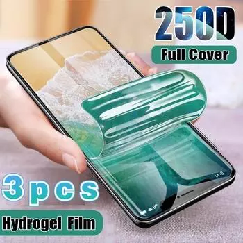 Защитная пленка из 3 шт. для iPhone 11 7 8 6 6s Plus, гидрогелевая защитная пленка для экрана iPhone 12 13 14 15 Pro Mini X XR XS Max, пленка iphone 11 чистый