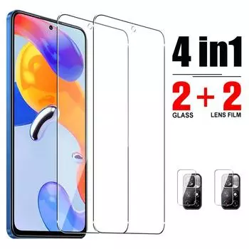 Защитная пленка из закаленного стекла, 2 шт., полностью прозрачная защитная пленка для Apple iphone Realme 9 8 10 4G XIAOMI Redmi 12C Note 12 11 Pro 11s, пленка для объектива камеры RedMi Note 11 Pro+ 5G белый