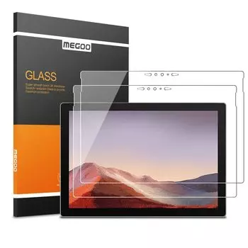 Защитная пленка из закаленного стекла MEGOO для Microsoft Surface Pro 7 Pro, высокая, легкая защитная пленка для дюймов [2 шт.] Plus/Surface 7, тонкая,