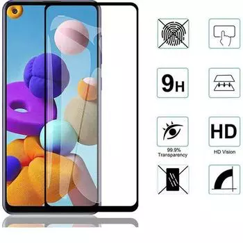 Защитная пленка из закаленного стекла с полным покрытием для Samsung Galaxy A5 A7 J5 J3 J7 A10 A20 A30 A40 A50 A60 A70 A11 A21 A21S A31 A41 A51 A71 Samsung A01 Coer A013 чёрный
