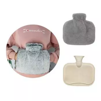 Защитная плюшевая грелка для шеи, пояс для талии, грелка для живота, удлиненная трикотажная плюшевая грелка для рук серый